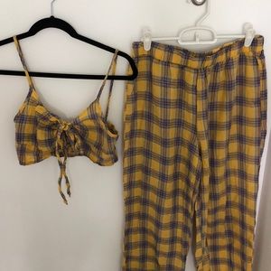 Plaid yellow set